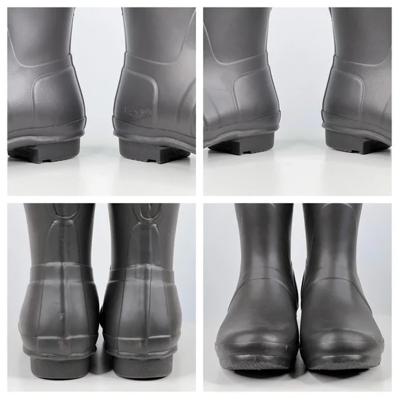 Hunter Original Short Boot Matte Black Waterproof Fisherman Fall Winter Rain 10 - Picture 13 of 15